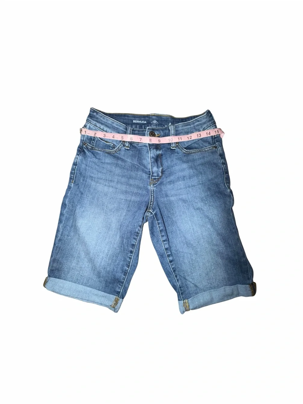 St. John’s Bay Bermuda Denim Shorts Size 2 Edge